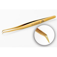 Pinza para pestañas PLATINUM VT Plasma Gold Laser azul