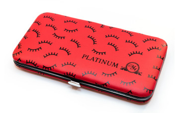 Estuche magnético para pinzas de pestañas, rojo