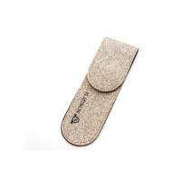 Estuche para 2 pinzas, con purpurina, oro