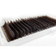 Pestañas para extensiones marrón oscuro PLATINUM СС 0.085, mix 8–14 mm – 20 líneas