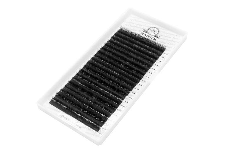 Pestañas para extensiones PLATINUM, mix L 0.10, 8–14 mm – paleta de 20 líneas
