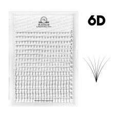 Abanicos para extensión de pestañas PLATINUM 6D 0,07, curvatura D, 7–14 mm