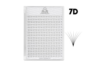 Abanicos para extensión de pestañas PLATINUM 7D 0.05 Curvatura C 7–14 mm
