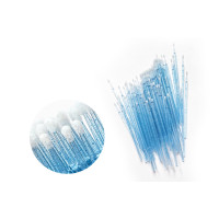 Microbrush para pestañas 100 uds. Azul con brillo