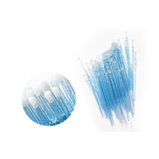 Microbrush para pestañas 100 uds. Azul con brillo