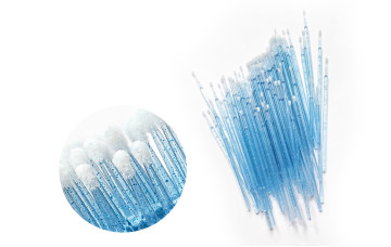 Microbrush para pestañas 100 uds. Azul con brillo