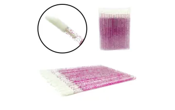 Cepillos macro con purpurina (50 uds) – rosa